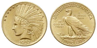 10 DOLARÓW INDIAN HEAD