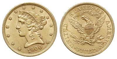 5 DOLARÓW LIBERTY HEAD