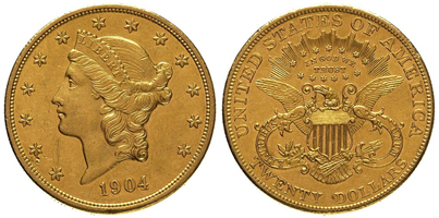 20 DOLARÓW LIBERTY HEAD